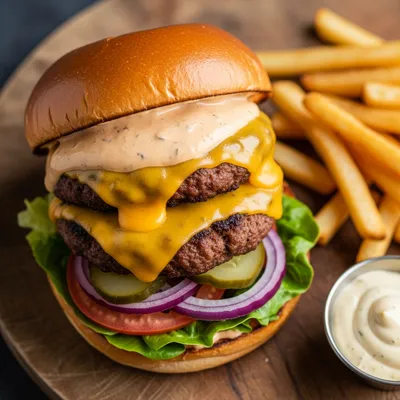 Ultimate Vegan Double Cheeseburger