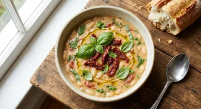Slow-Cooker Creamy Tuscan White Bean Stew