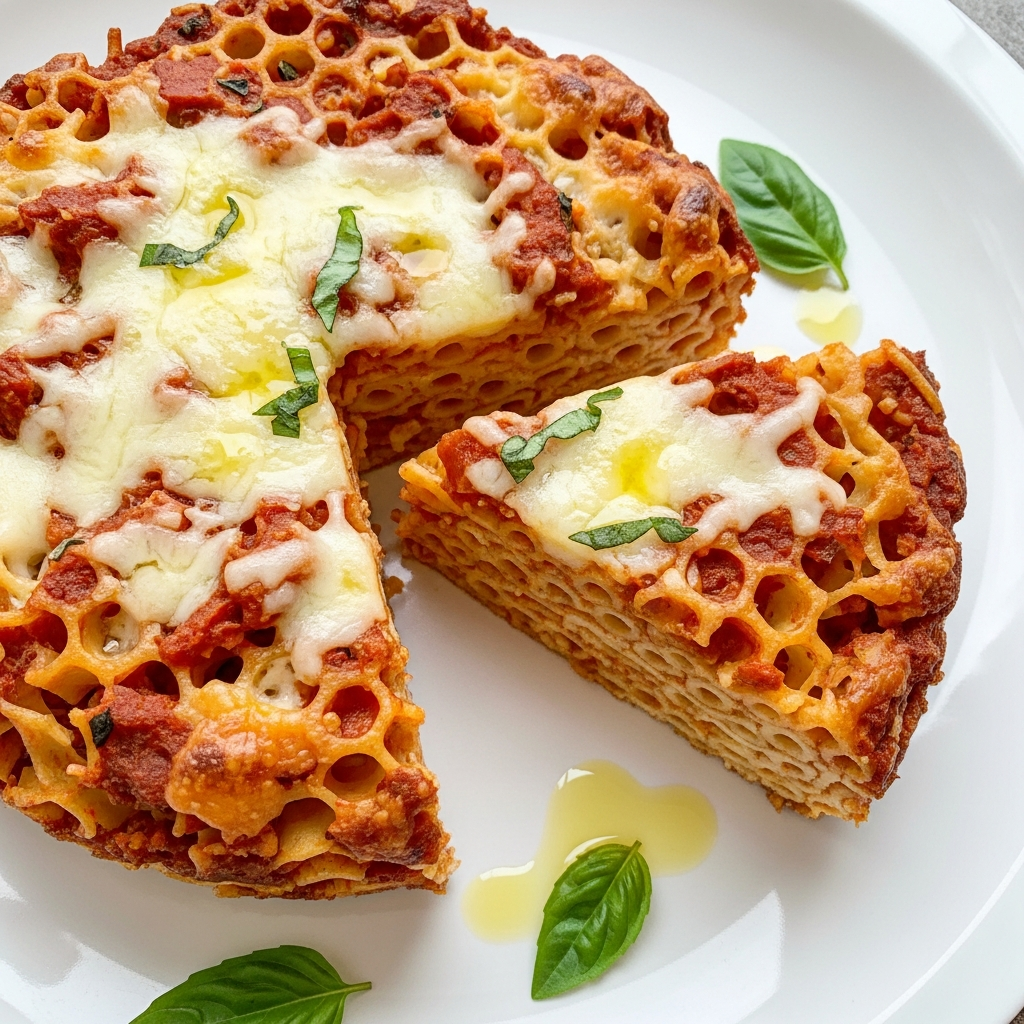 Vegan Baked Ziti Pasta Cake