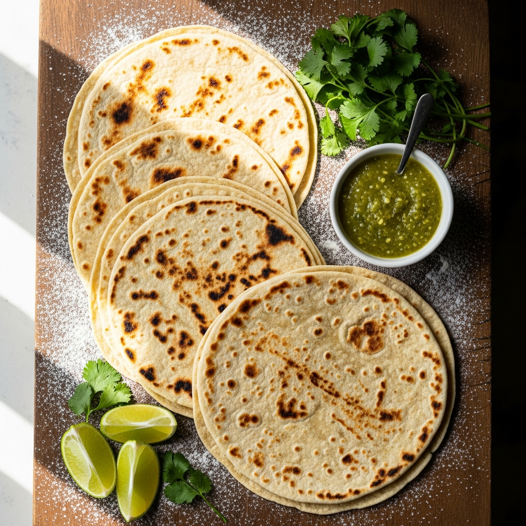 Homemade Vegan Flour Tortillas