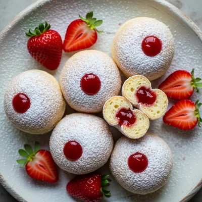 Vegan Air-Fried Jelly Doughnuts