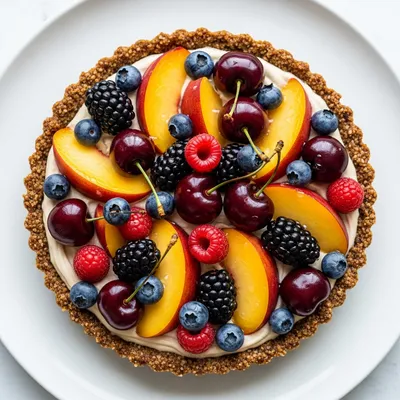 Vegan No-Bake Summer Fruit Tart