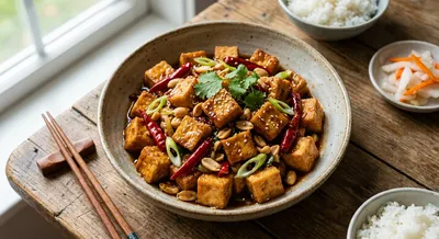 Crispy Vegan Kung Pao Tofu