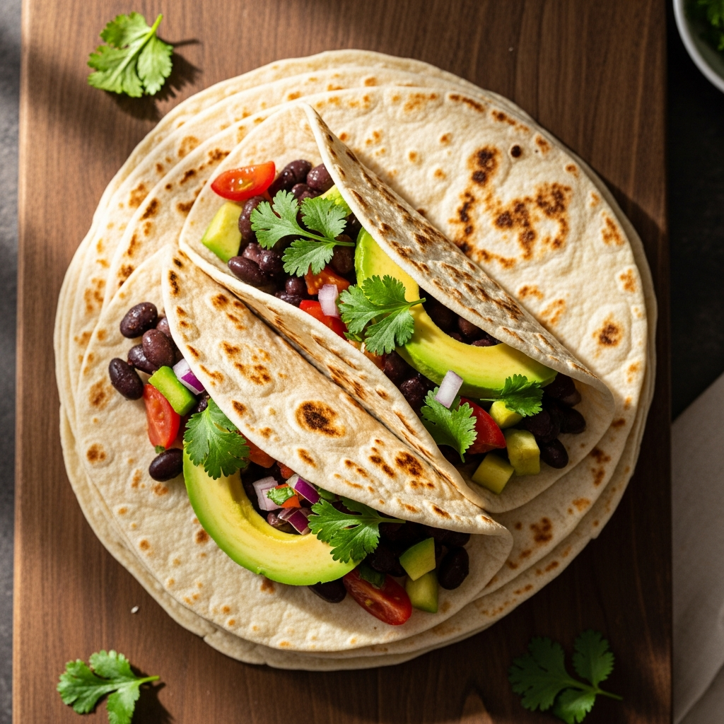 Homemade Vegan Flour Tortillas