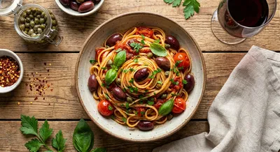 Classic Vegan Pasta Puttanesca