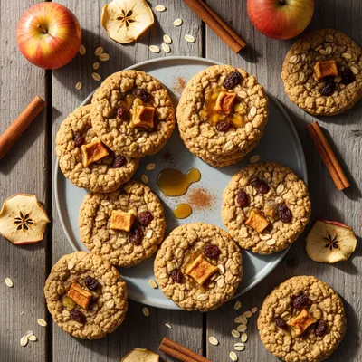 Vegan Banana Apple Cider Oatmeal Raisin Cookies