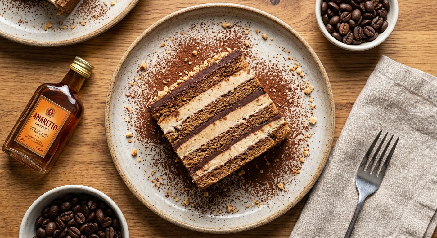 Full-Stack 7-Layer Nutty Amaretto Tiramisu Cake