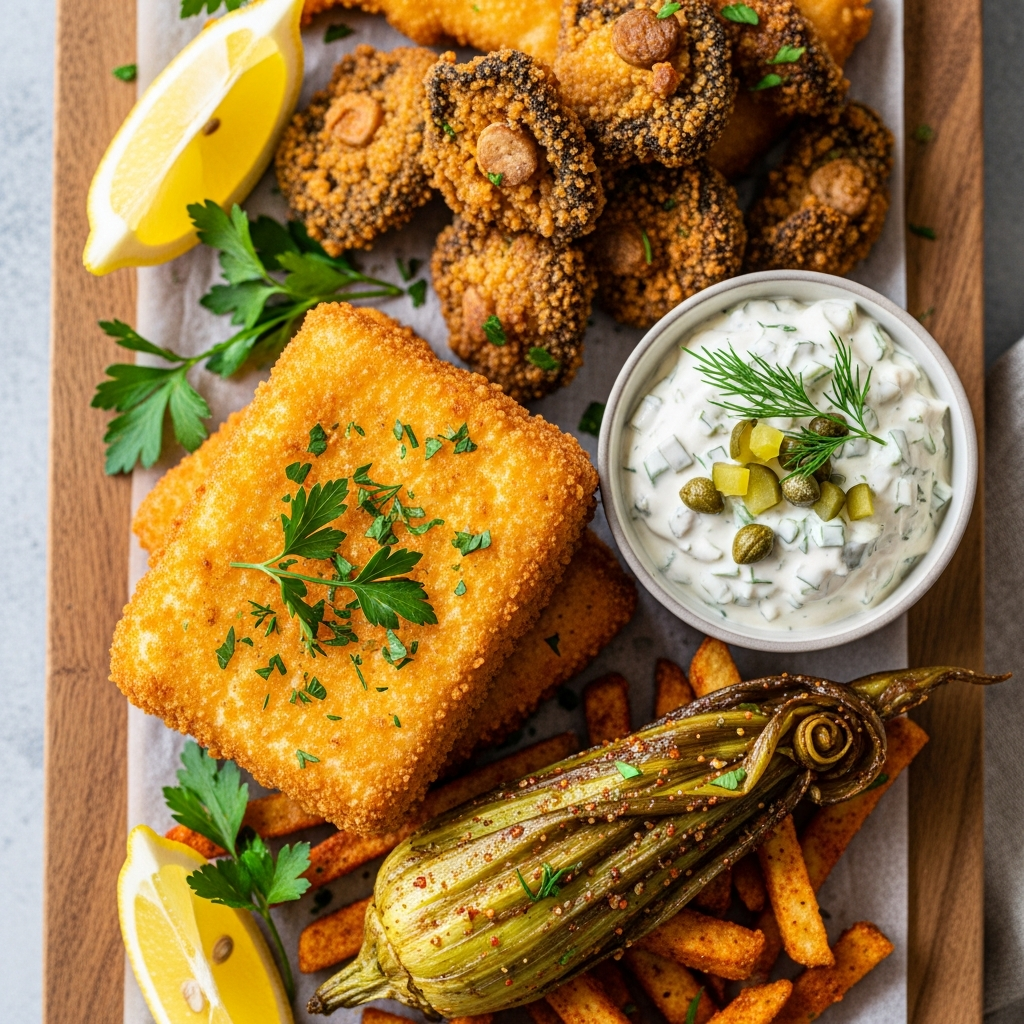 Vegan "Fish" Fry with Tartar Sauce