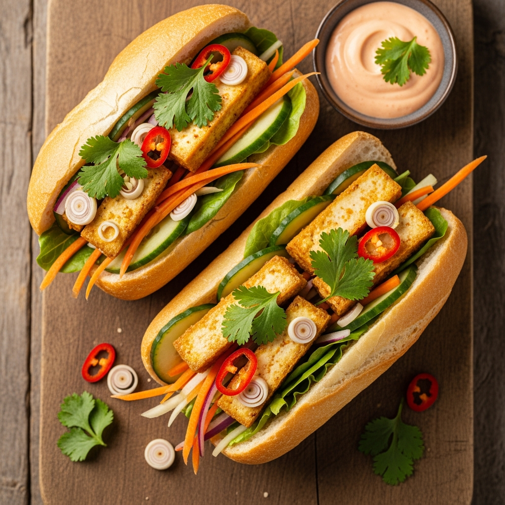 Vegan Lemongrass Tofu Banh Mi