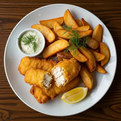 Vegan Irish Pub Style Fish and Extra Thick Chips