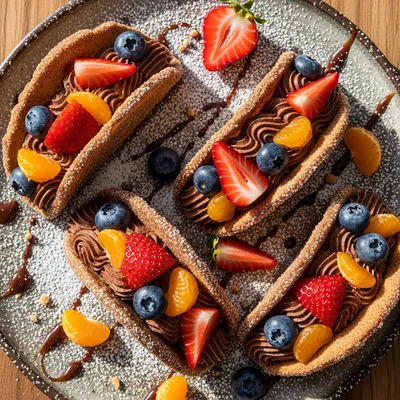Vegan Cinnamon Sugar Dessert Tacos