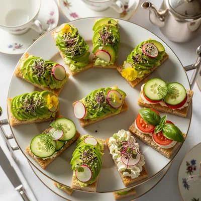 Elegant Vegan Avocado Toast for High Tea